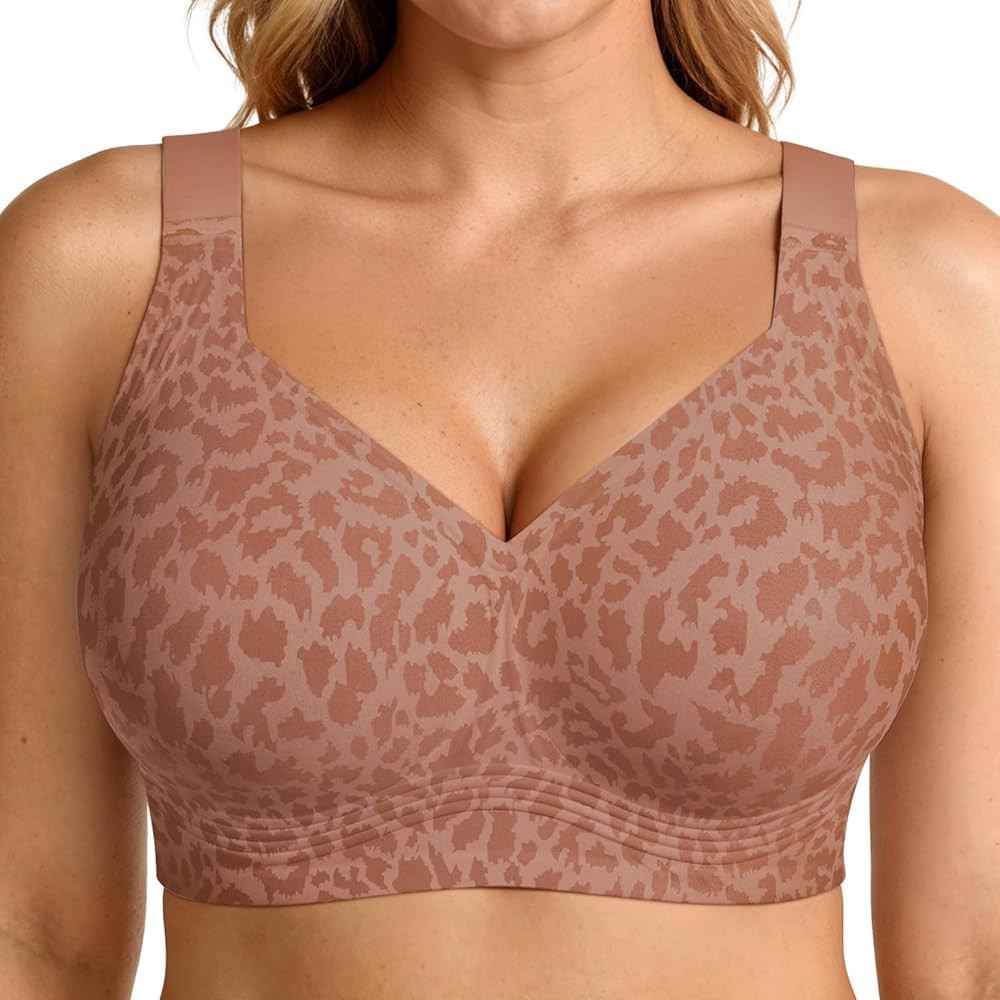 LetsJoli Bras for Women Supportive Wireless Push Up Bra Full Coverage No Underwire Seamless Plus ... | Amazon (US)