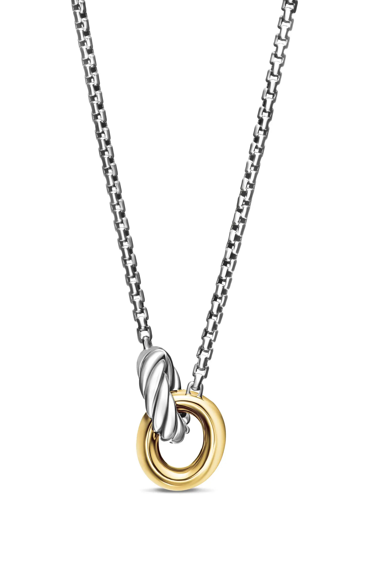 Petite Cable Linked Hoop Necklace | Nordstrom