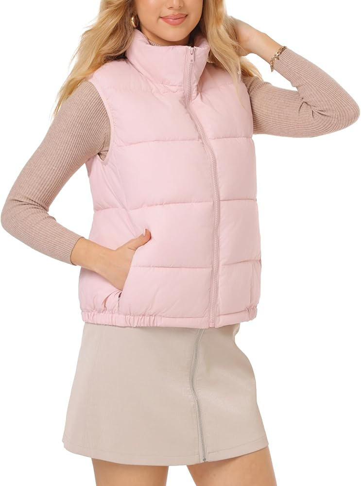 Women's Puffer Vest - Lightweight, Water Repellent, 4 Pockets, for Fall & Winter | Amazon (US)