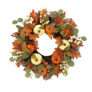 24" Pumpkin with Berry Wreath by Ashland® | Michaels Stores