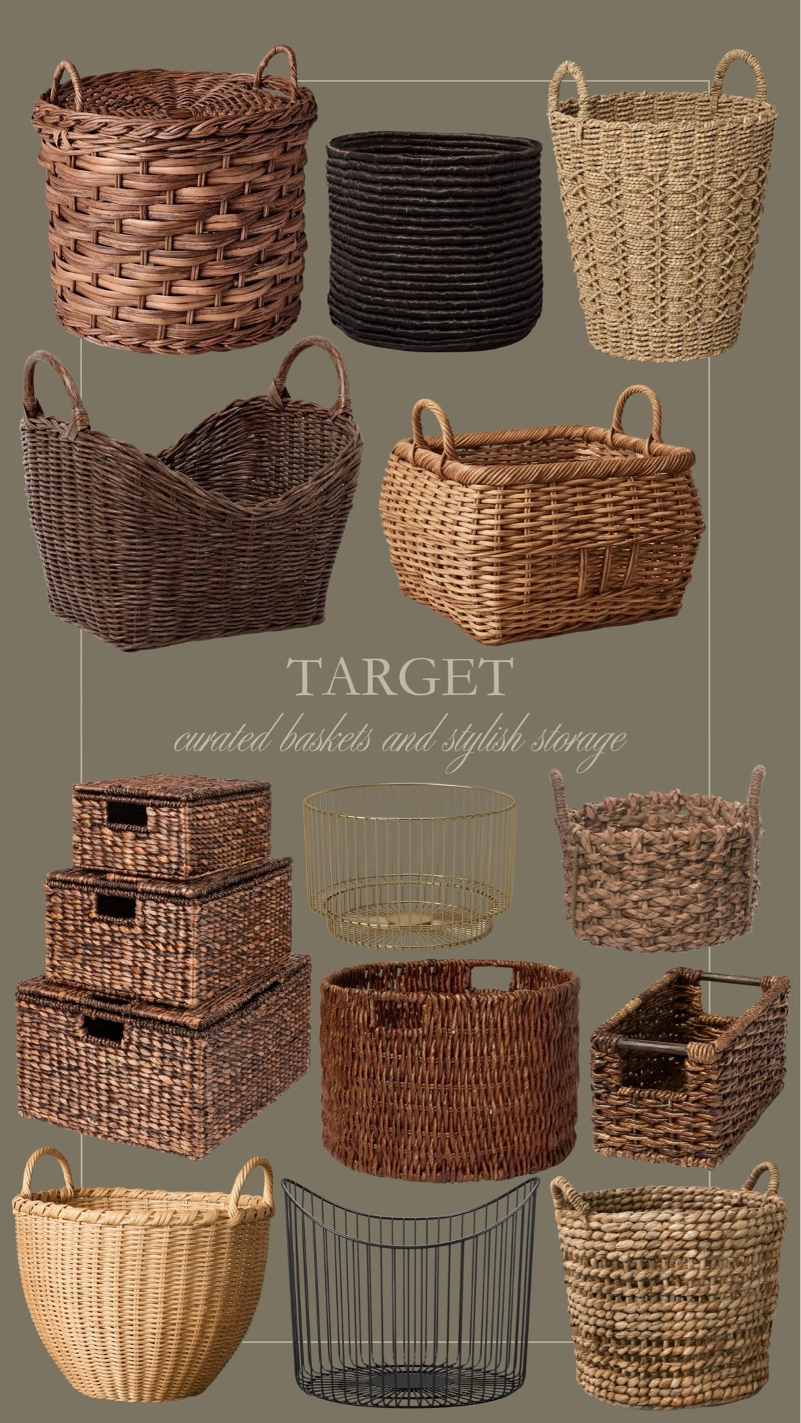 Target storage baskets 🤎🧺 The prettiest woven textures for an aesthetically pleasing storage solution! 👏🏻

#LTKHome