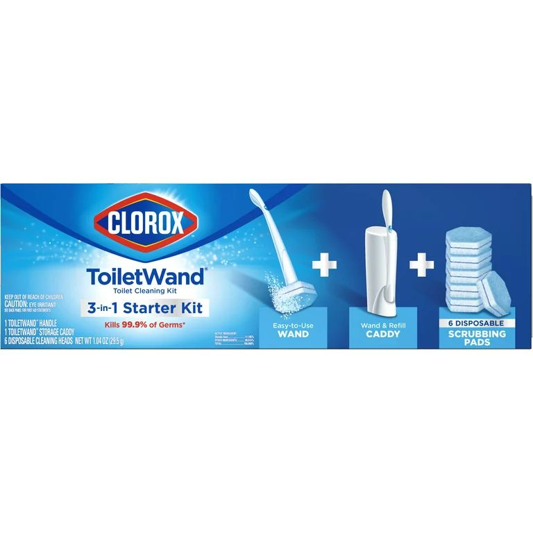 Clorox ToiletWand Disposable Toilet Cleaning System - ToiletWand, Storage Caddy and 6 Disinfectin... | Walmart (US)