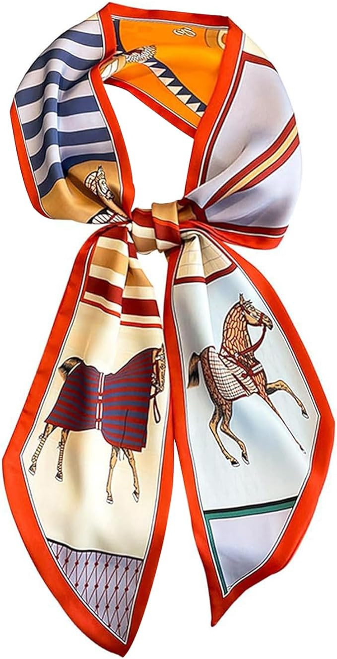 vimate Hair Scarf for Women Fashion Satin Silky Feeling Neck Scarf Bag Purse Scarf for Handbag Ha... | Amazon (US)