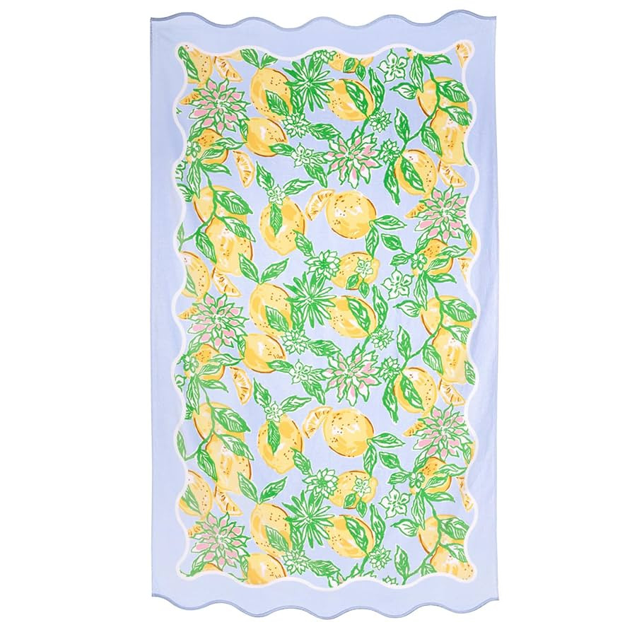 Lilly Pulitzer Oversized Pool/Beach Towel, 40 x 72, Large Cotton Towel with Scalloped Edges for A... | Amazon (US)