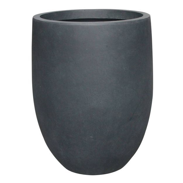 21.7" Kante Lightweight Outdoor Tall Concrete Planter Charcoal Black - Rosemead Home & Garden, In... | Target