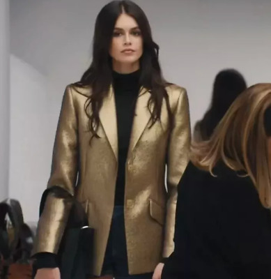 ZARA WOMAN GOLDEN METALLIC BLAZER JACKET XS S M 9291/304 NWT | eBay US