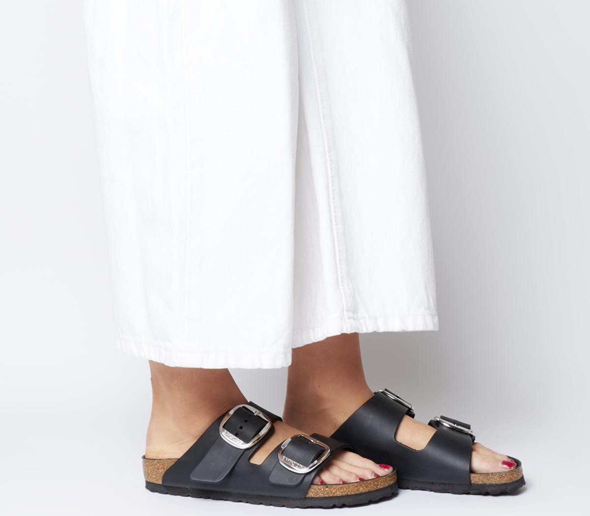 BIRKENSTOCK
								Arizona Big Buckle Sandals
								Black | OFFICE London (UK)