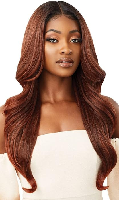 Outre melted Hairline Lace Front Wig Frontal Effect Hairline HD Transparent Lace SERAPHINE (1B) | Amazon (US)
