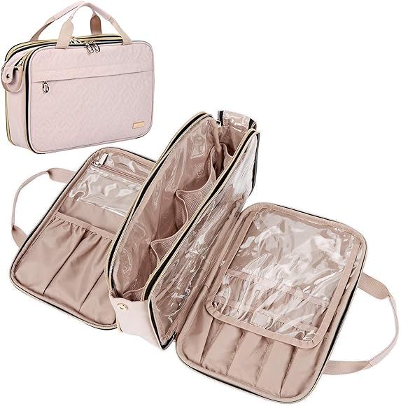 Amazon.com: NISHEL Travel Toiletry Bag, Portable Makeup Organizer, Foldable Cosmetic Bag, Travel ... | Amazon (US)