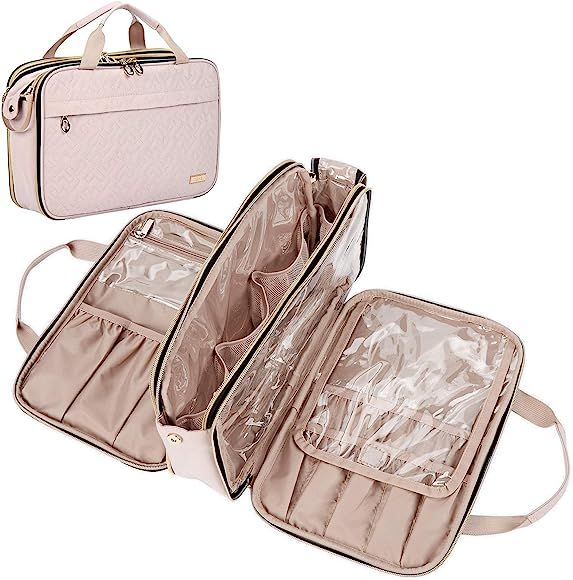 Amazon.com: NISHEL Travel Toiletry Bag, Portable Makeup Organizer, Foldable Cosmetic Bag, Travel ... | Amazon (US)