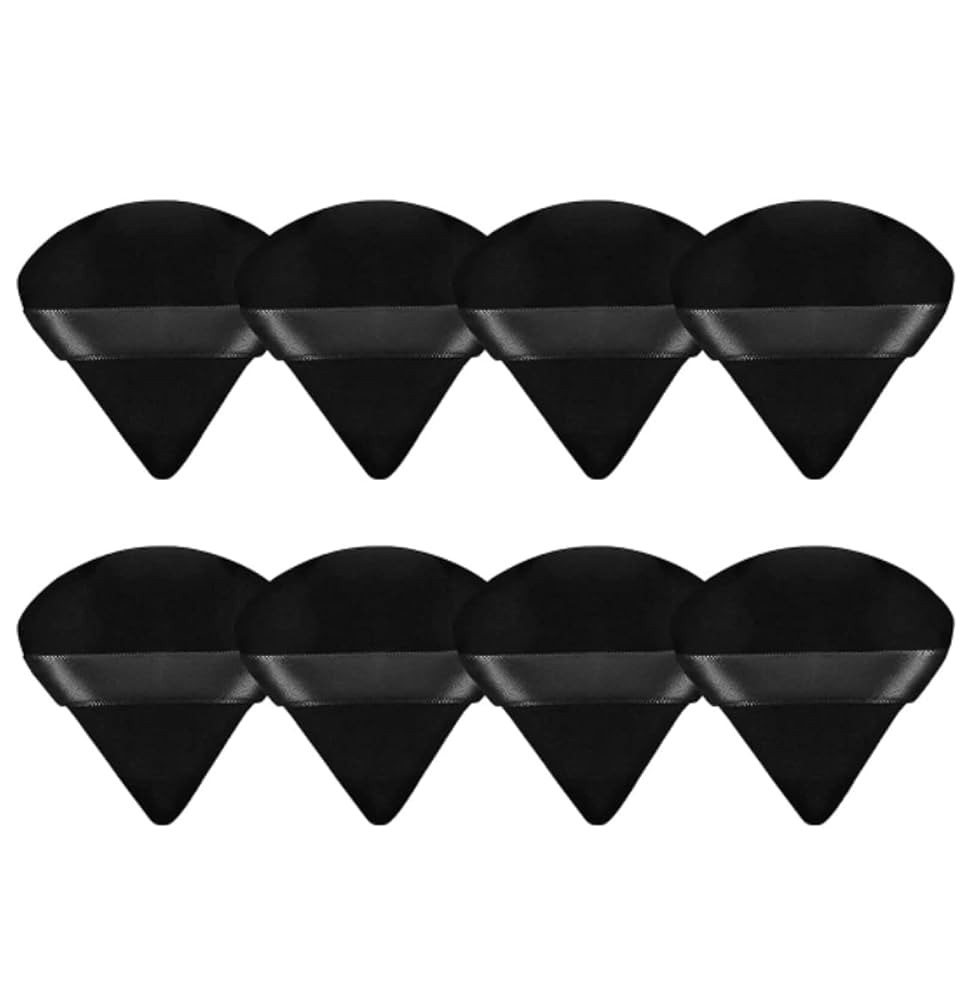 8 Pieces Triangle Powder Puff Face Soft Triangle Makeup Puff Velour Cosmetic Foundation Blender S... | Amazon (US)