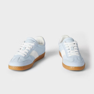 Women's Spencer Fashion Sneakers with Memory Foam Insole - Universal Thread™ 7 Light Blue: Lace Up, Low Top, Textured Outsole | Target