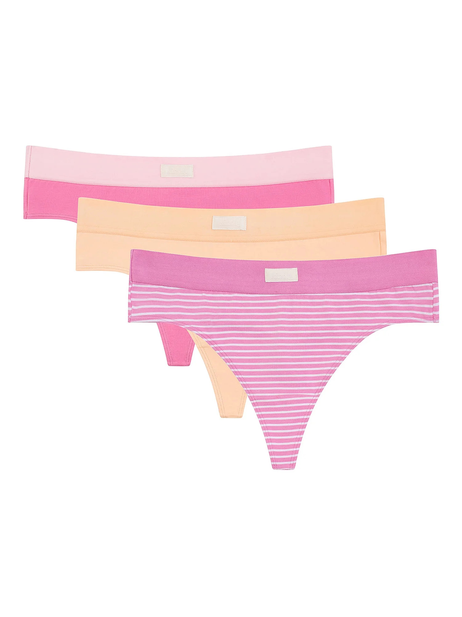 Kindly Yours Women’s Sustainable Cotton Thong Underwear, 3-Pack | Walmart (US)