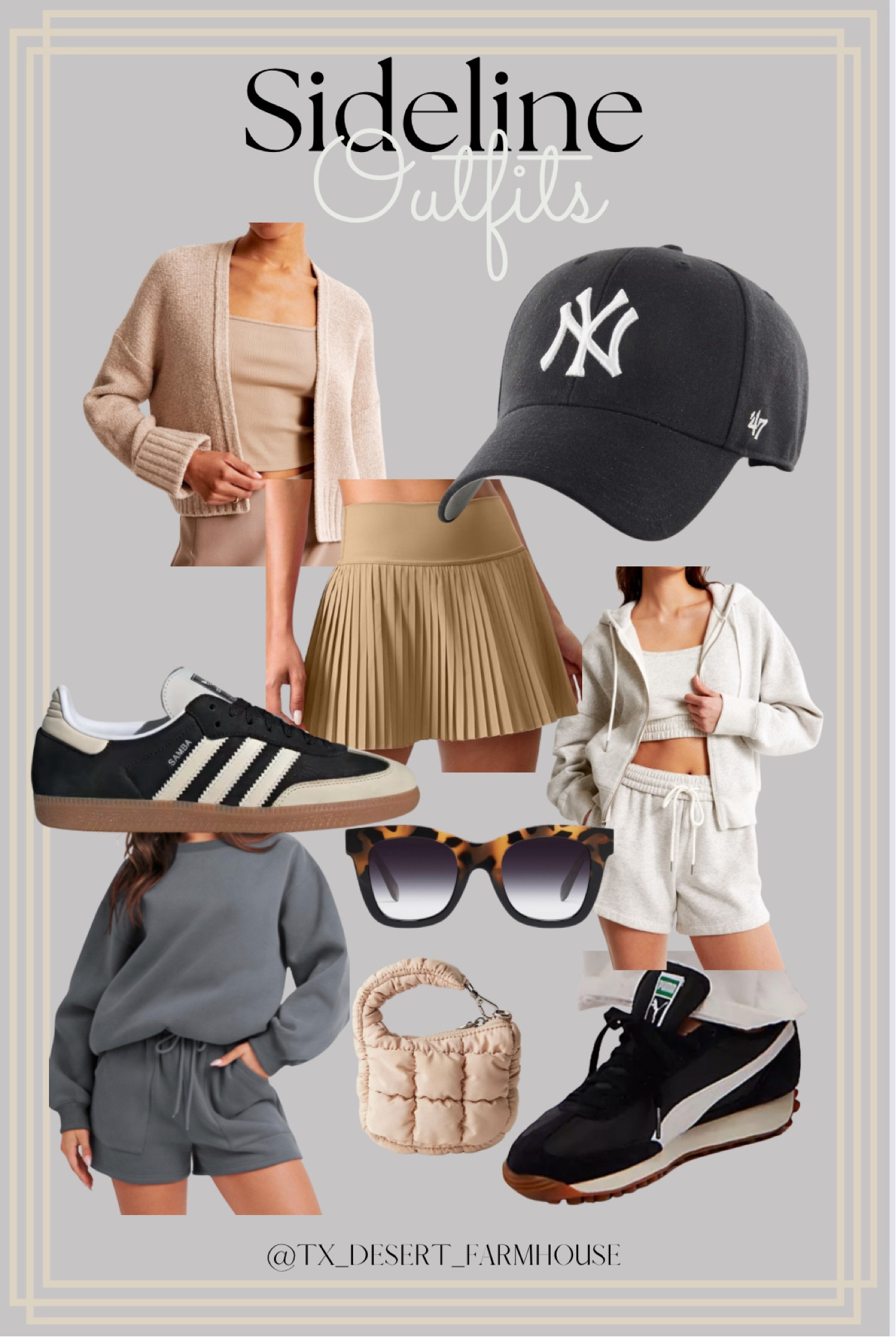 Sideline Mom Outfits for Gameday

47 Brand MLB New York Yankees Branson Cap B-BRANS17CTP, Unisex

SANTINY Pleated Tennis Skirt for Women with Pockets Shorts Women's High Waisted Lightweight Athletic Golf Skorts Skirts

Adidas Samba OG Womens (Putty Grey Black, US Footwear Size System, Adult, Women, Numeric, Medium, 7)

ANRABESS Women 2 Piece Outfits Sweat Shorts Sets 2024 Oversized Casual Lounge Matching Set Sweatsuit Tracksuit Clothes

Quay Women's After Hours Full-Coverage Square Sunglasses

Quilted Micro Pouch

Sweatsuit short set 

#momfit #gamedayoutfit #soccermom #footballmom #momattire #gameday #baseballhat #sweatsuit #jumpsuit #pumas #micropouch #sneakers #sports #activewear

#LTKFindsUnder50 #LTKStyleTip #LTKActive