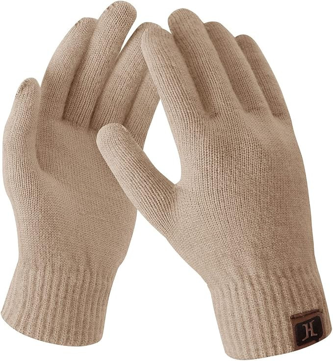 FZ FANTASTIC ZONE Women's Winter Touchscreen Wool Magic Gloves Warm Knit Fleece Lined for Women | Amazon (US)