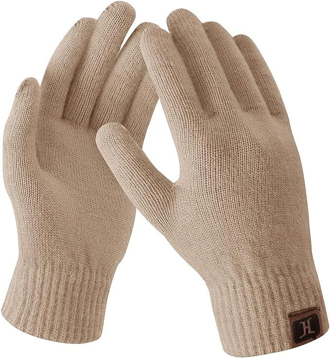 FZ FANTASTIC ZONE Women's Winter Touchscreen Wool Magic Gloves Warm Knit Fleece Lined for Women | Amazon (US)