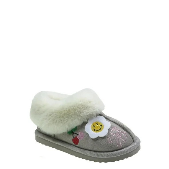 Wonder Nation Toddler Girls Slippers With Faux Fur Trim | Walmart (US)