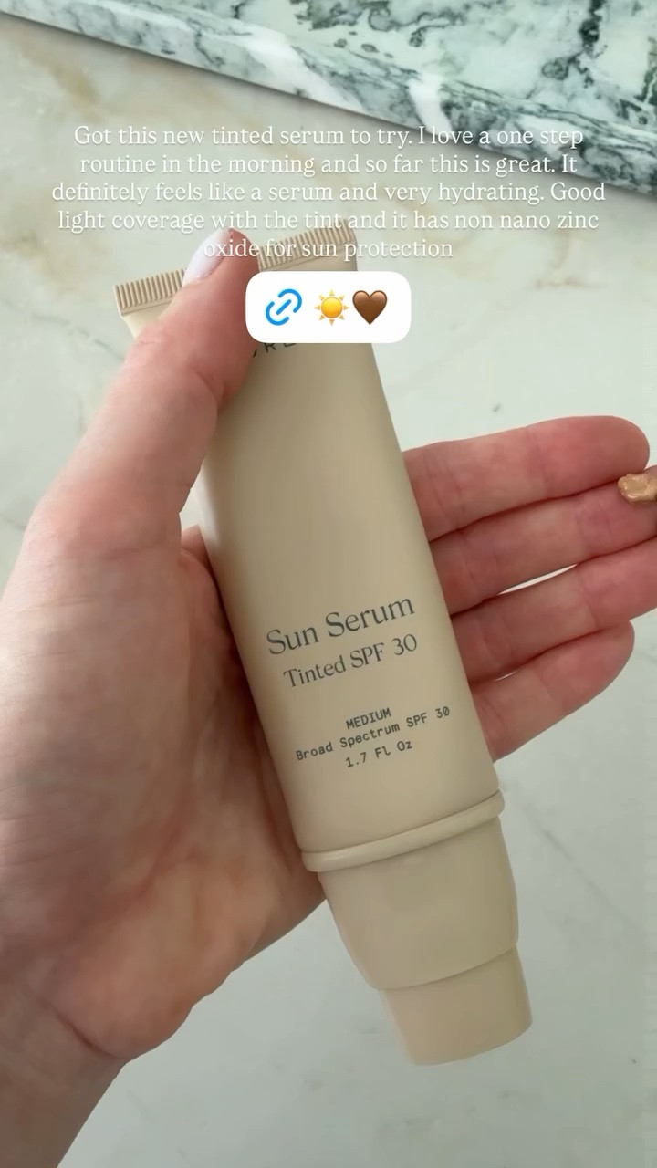 Got this new tinted serum to try. I love a one step routine in the morning and so far this is great. It definitely feels like a serum and very hydrating. Good light coverage with the tint and it has non nano zinc oxide for sun protection