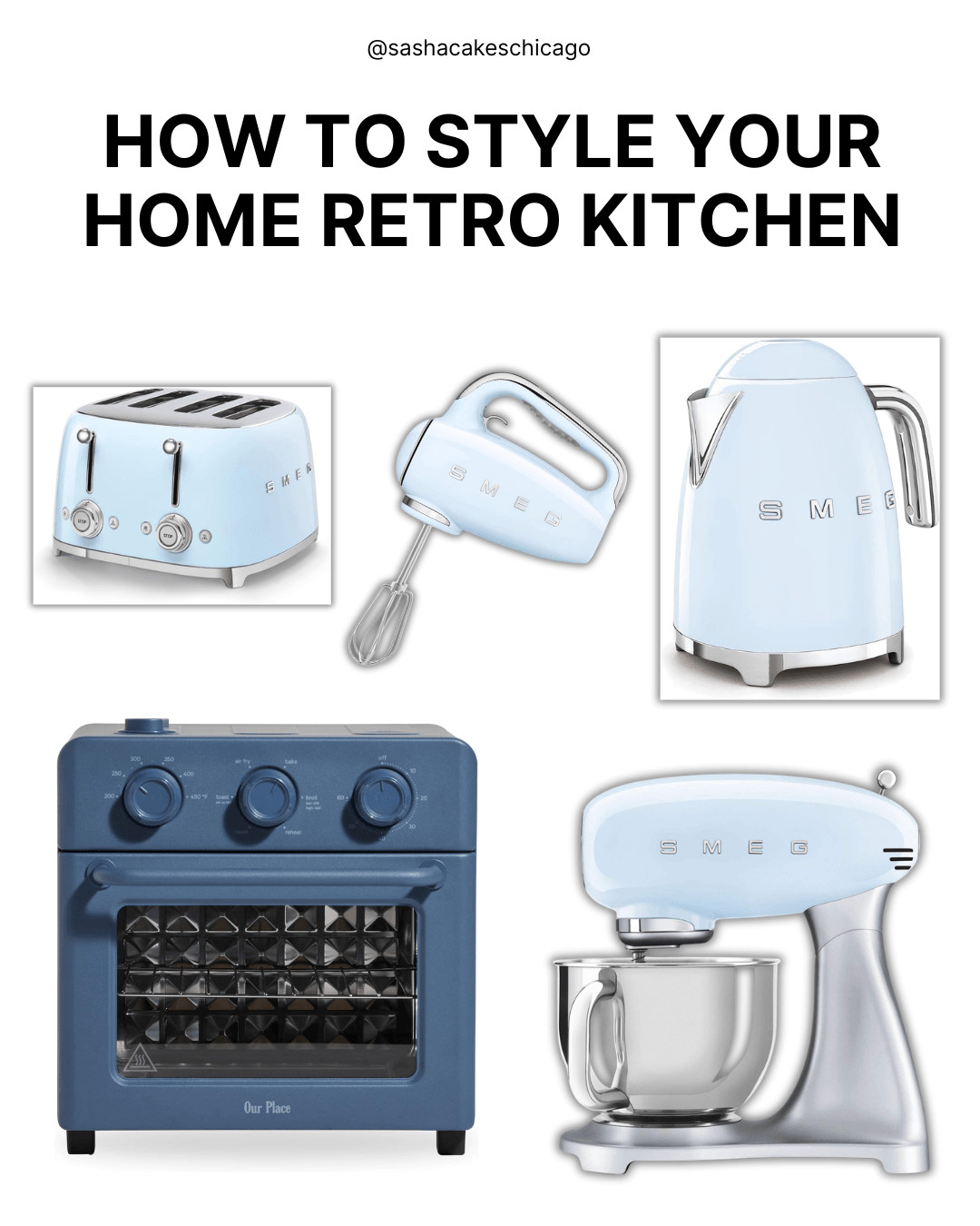 Bring timeless charm and pastel elegance into your countertop setup! 🩵✨ Retro-inspired kitchen appliances combine vintage aesthetic vibes with modern performance. Whether you’re refreshing your kitchen decor or looking for dreamy wedding/housewarming gift ideas, these pastel blue essentials are instant elevated showstoppers! 🥣🍞

WHAT’S FEATURED:
🩵 SMEG 4-Slice Toaster: Iconic 50s-style design for perfect toast and chic counter decor.
🥣 SMEG Electric Hand Mixer: Sleek, powerful, and easy to store for all your baking needs.
🫖 SMEG Electric Kettle: Fast-boiling luxury for your daily tea and coffee ritual.
🎂 SMEG Tilt-Head Stand Mixer: A high-performance baker’s dream piece in pastel blue.
🍞 Our Place Wonder Oven: Multi-functional retro air fryer oven in gorgeous navy blue.
✨ + MORE Retro Kitchen Essentials: Check out all the tagged items below for matching vintage accessories, glassware, and small appliances!

👇 Tap any item tagged on the image or post to shop the entire collection directly!

Disclaimer: As an Amazon Associate, I earn from qualifying purchases at no extra cost to you. 

 #LTKHome