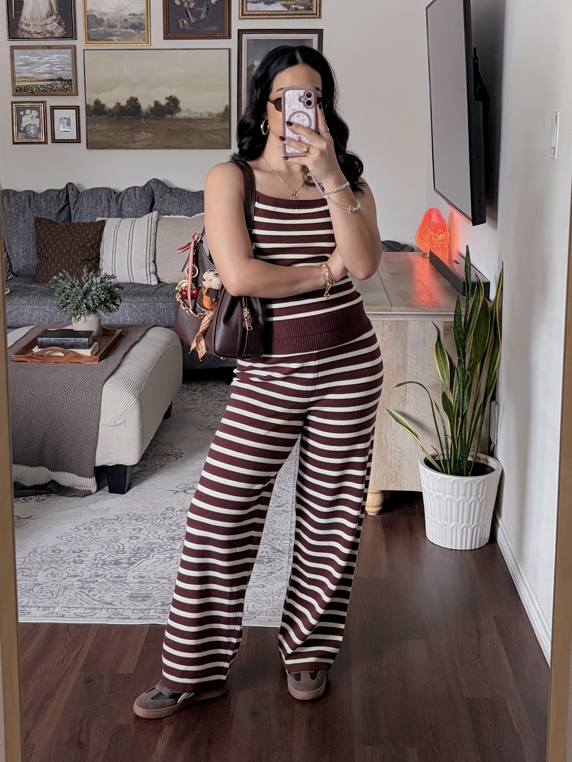 cozy but make it cute 🍂🧸 fall outfit, fall outfit ideas, fall fashion, fall style, cute fall outfits, cozy fall outfit, casual fall outfit, burgundy outfit, burgundy sweater outfit, brown outfit, brown and cream outfit, striped outfit, striped knit set, striped two piece set, knit two piece set, matching knit set, sweater pants set, wide leg pants outfit, wide leg knit pants, striped pants outfit, brown striped outfit, preppy fall outfit, casual chic outfit, cozy chic outfit, neutral fall outfit, autumn outfit ideas, fall fashion inspiration, everyday fall outfit, weekend outfit, cute casual outfit, casual two piece set, matching set outfit, knit outfit, fall wardrobe, transitional weather outfit, brown handbag, brown shoulder bag, neutral sneakers, casual sneakers outfit, classic fall style, effortless fall outfit, comfy fall outfit, elevated casual outfit, fall aesthetic, cozy outfit ideas  

 #LTKdayinmylife #LTKgrwm #LTKootd