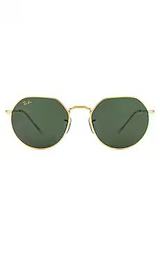 Ray-Ban Jack in Black & Green from Revolve.com | Revolve Clothing (Global)