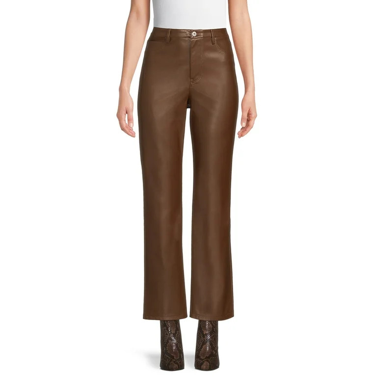 No Boundaries Junior's Faux Leather Pants | Walmart (US)