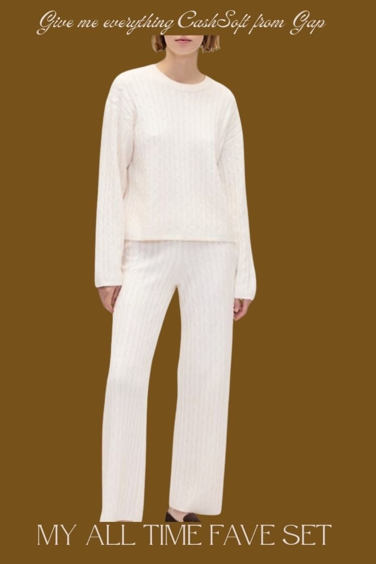 My favorite cable knit sweater set from Gap! Feels just like cashmere and is so cozy! 

#LTKSeasonal #LTKHoliday #LTKFindsUnder100