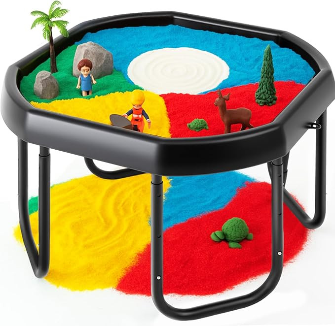 28'' Sensory Tray Large Size Durable Portable Play Tuff Tray with Adjustable Height Stand for Kid... | Amazon (US)
