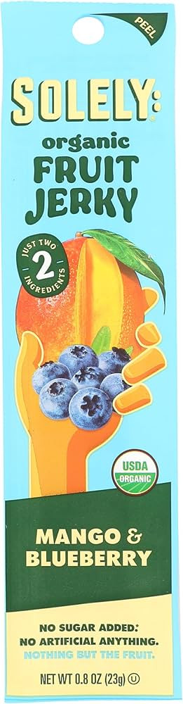 SOLELY Organic Mango Blueberry Fruit Jerky, 0.8 OZ | Amazon (US)