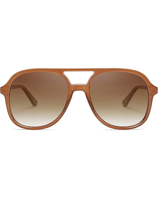 SOJOS Retro Square Polarized Aviator Trendy Sunglasses for Women and Men | Amazon (US)