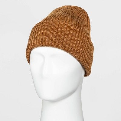 Men's Speckled Knit Beanie - Goodfellow & Co™ Brown One Size | Target