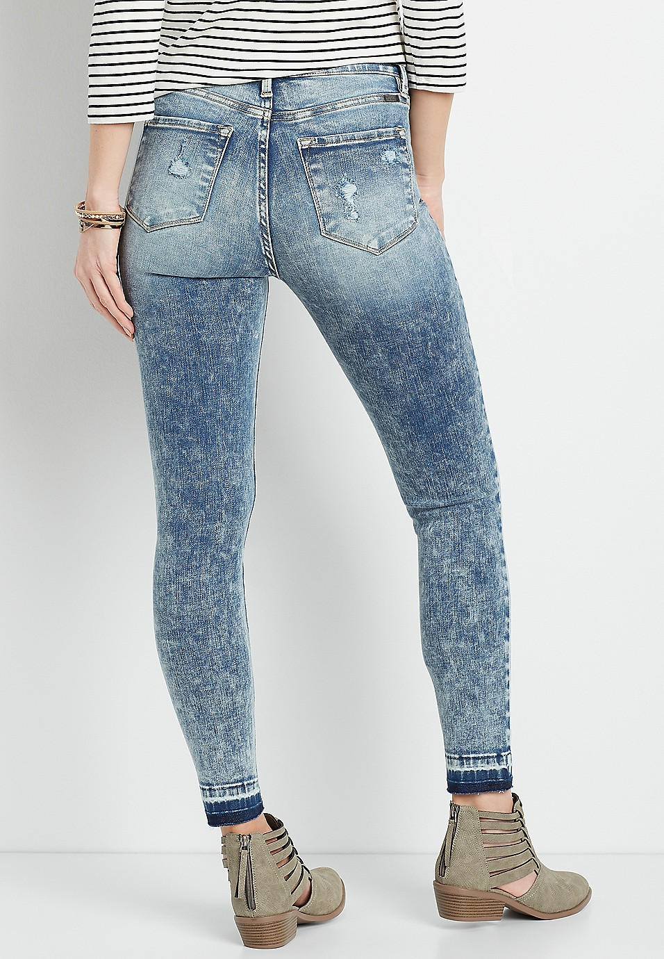 KanCan™ High Rise Acid Wash Destructed Skinny Jean | Maurices