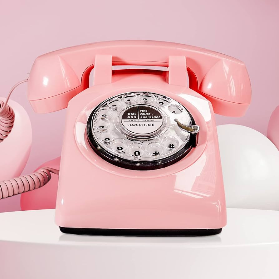 RIDFY Fashion Phone with Rotation Dial, Desk Phone Wired Landline Telephone for Home, Hotel, Bath... | Amazon (US)