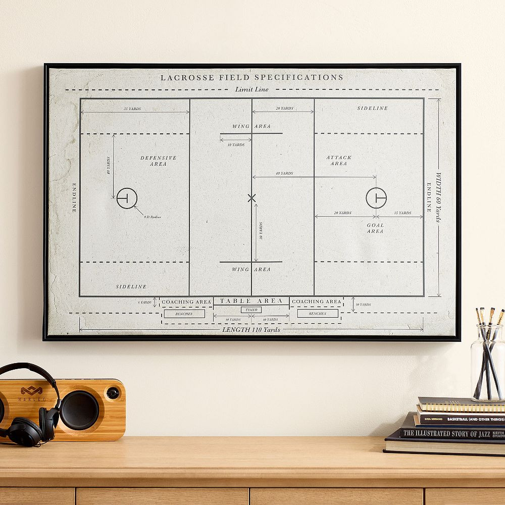 Lacrosse Vintage Framed Sports Art | Pottery Barn Teen