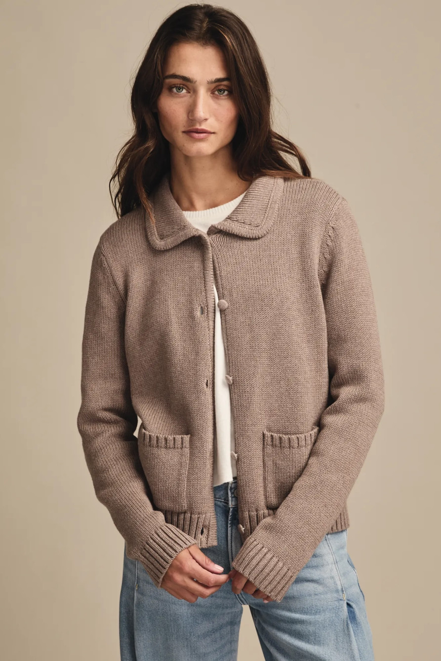 COLLARED BUTTON UP CARDIGAN SWEATER | Lucky Brand