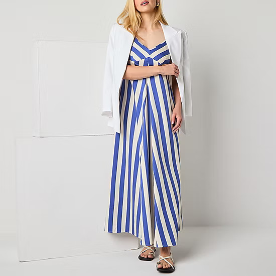 new!Worthington Womens Sleeveless Striped Maxi Dress | JCPenney