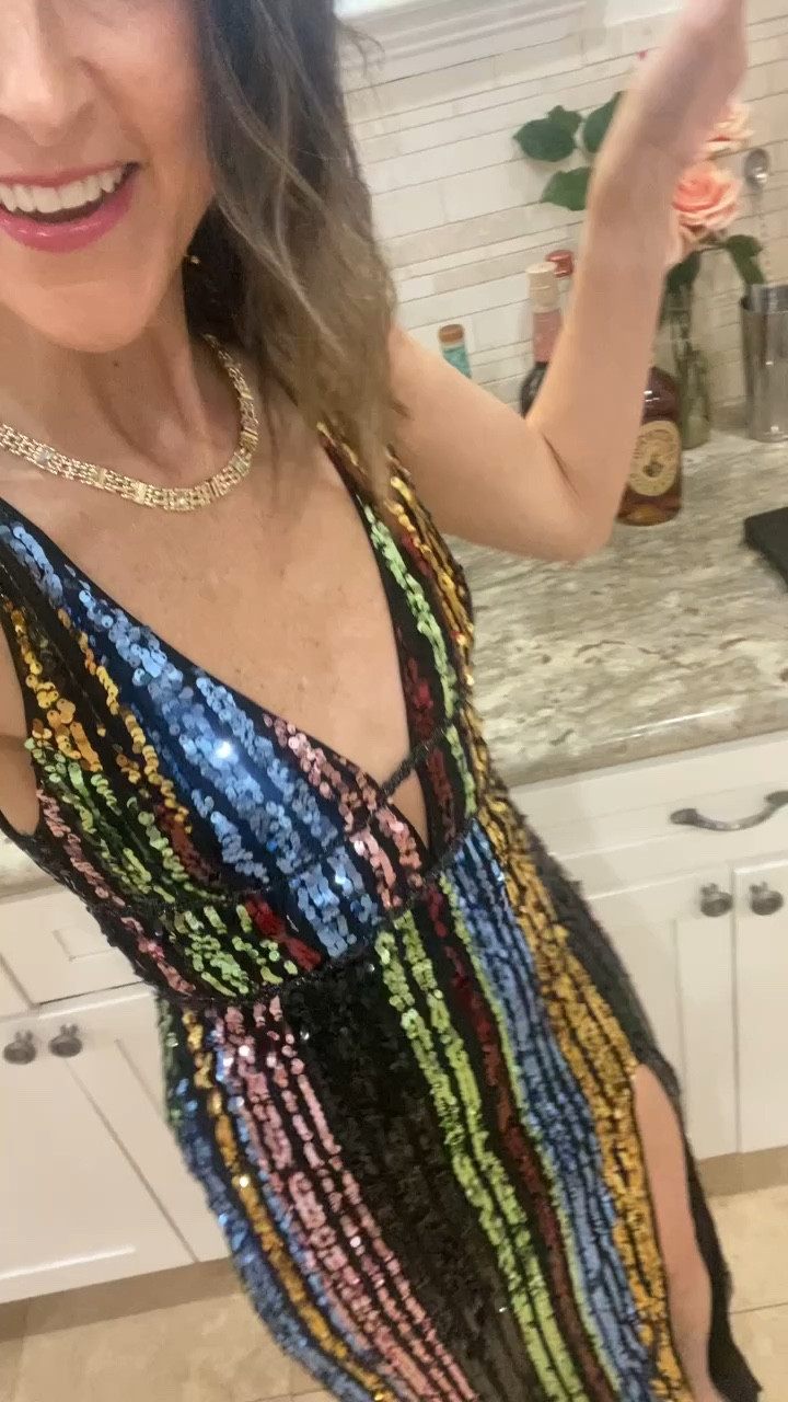 Sequin forms gown. Obsessed! Wearing size XS. Lulu’s dress. Ball gown. Black tie dress. Sequin dress  

#LTKunder100 #LTKwedding