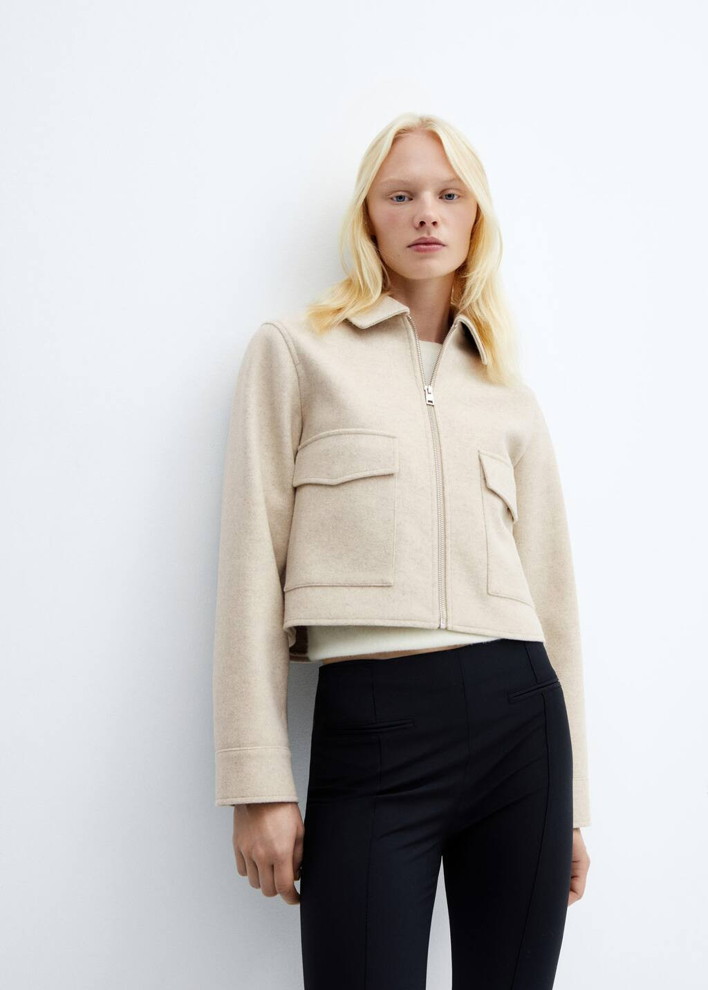 Jacket with zip pockets -  Women | Mango USA | MANGO (US)