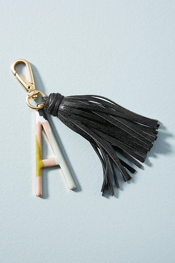 Monogram Tassel Keychain | Anthropologie (US)