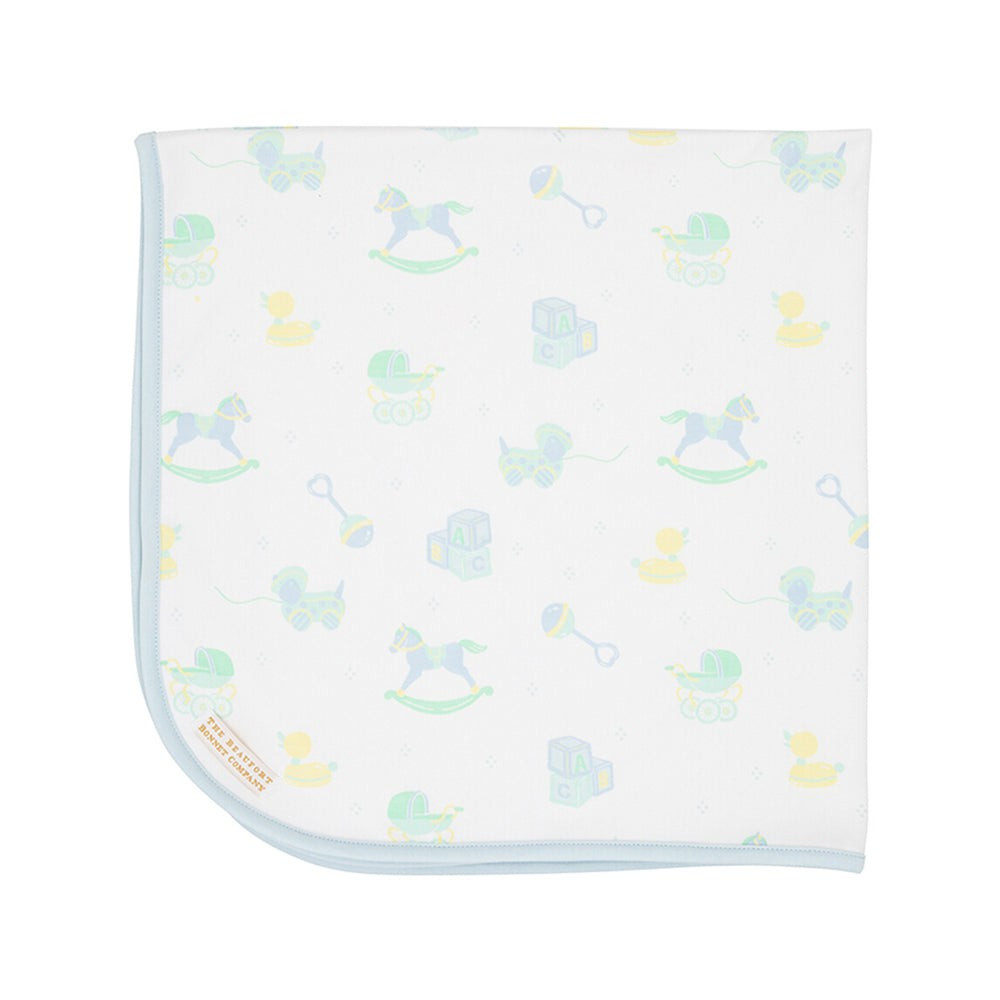 Baby Buggy Blanket - Something for Baby Blue with Buckhead Blue | The Beaufort Bonnet Company