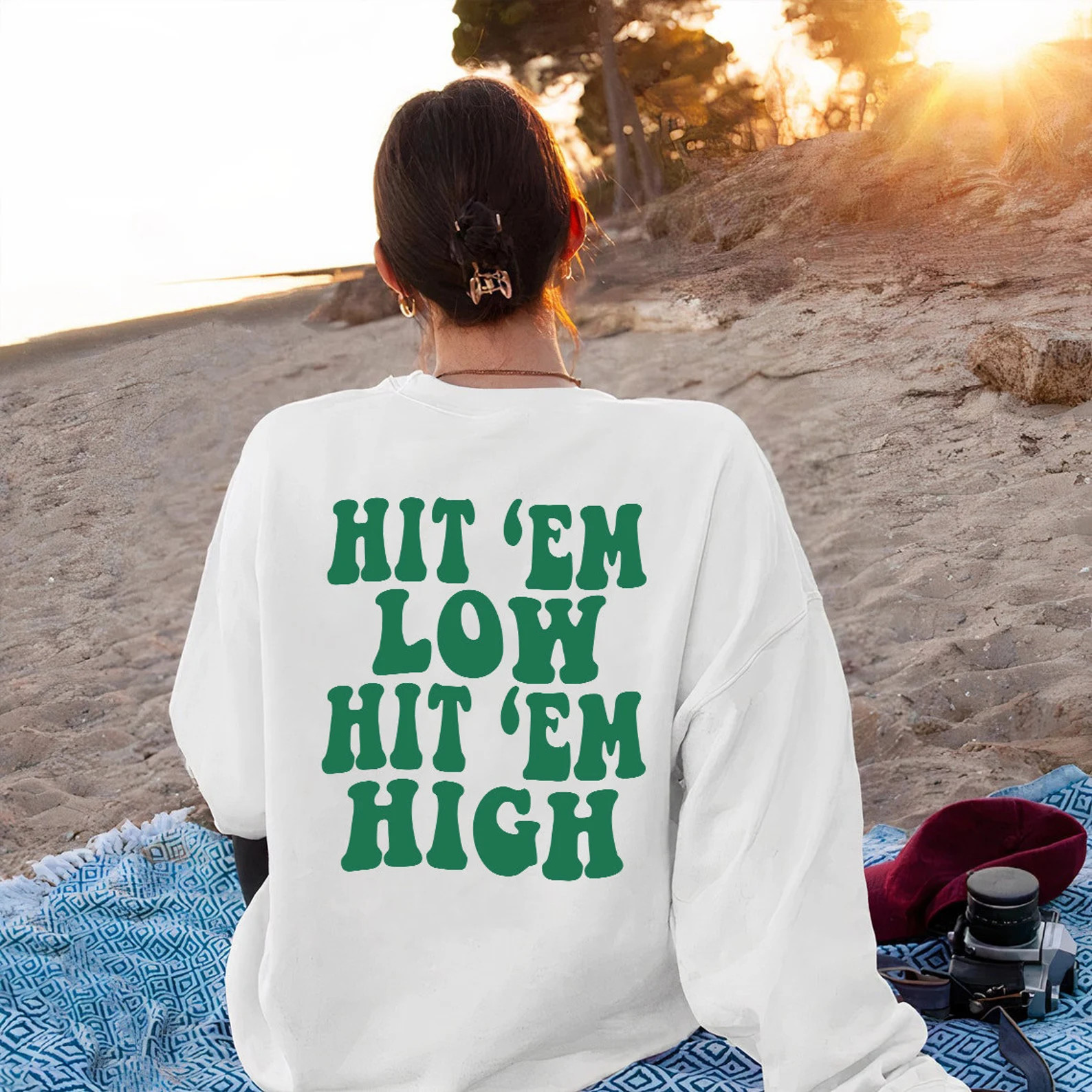 Hit 'em Low Hit 'em High Sweatshirt  Unisex  Road to - Etsy | Etsy (US)