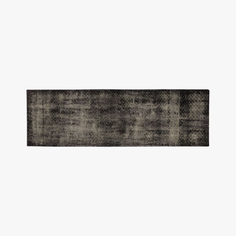 The Hill-Side Disintegrated Floral Grey Hallway Runner Rug 2.5'x8' + Reviews | CB2 | CB2