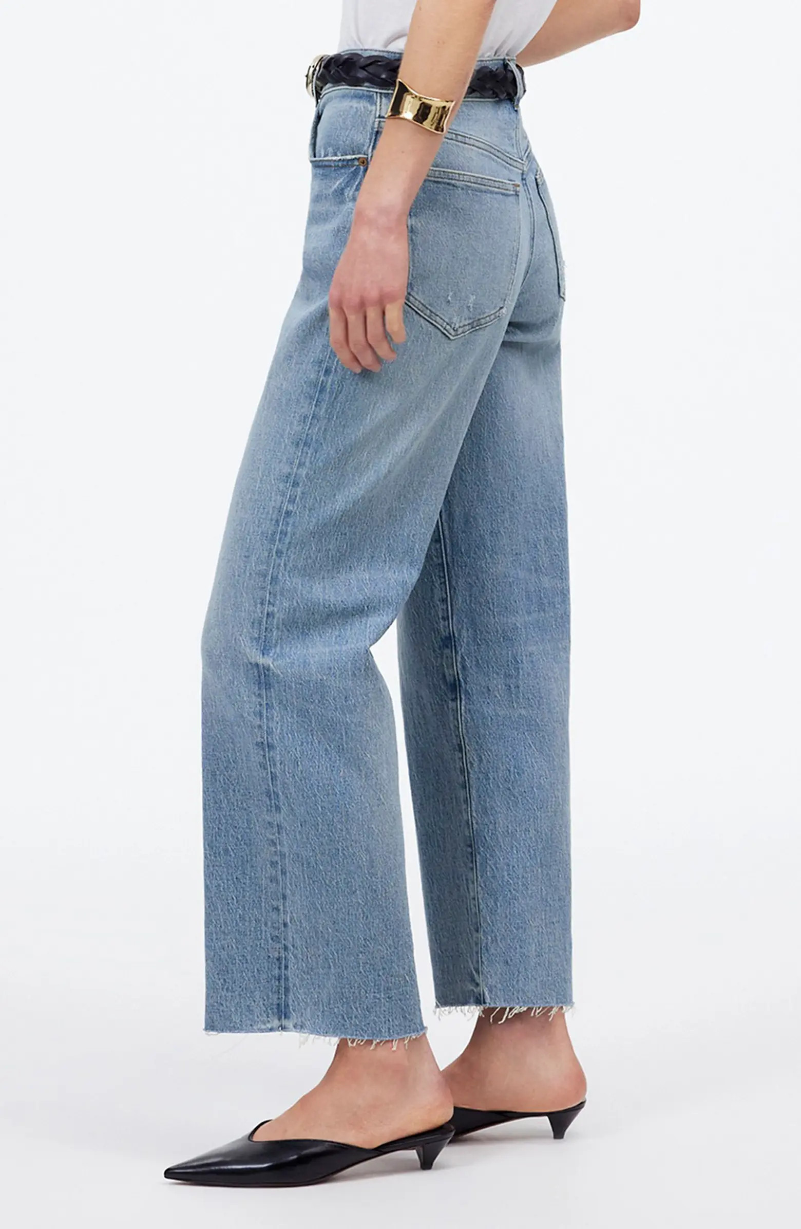 Madewell The Perfect Vintage High Waist Crop Wide Leg Jeans | Nordstrom | Nordstrom