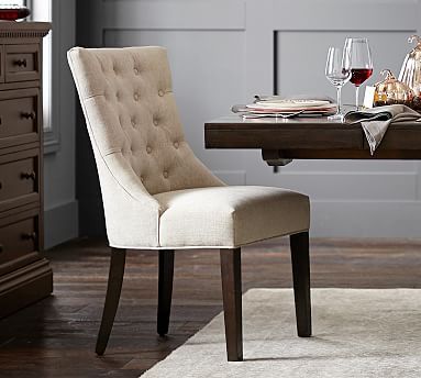 Hayes Upholstered Tufted Dining Chair | Pottery Barn (US)