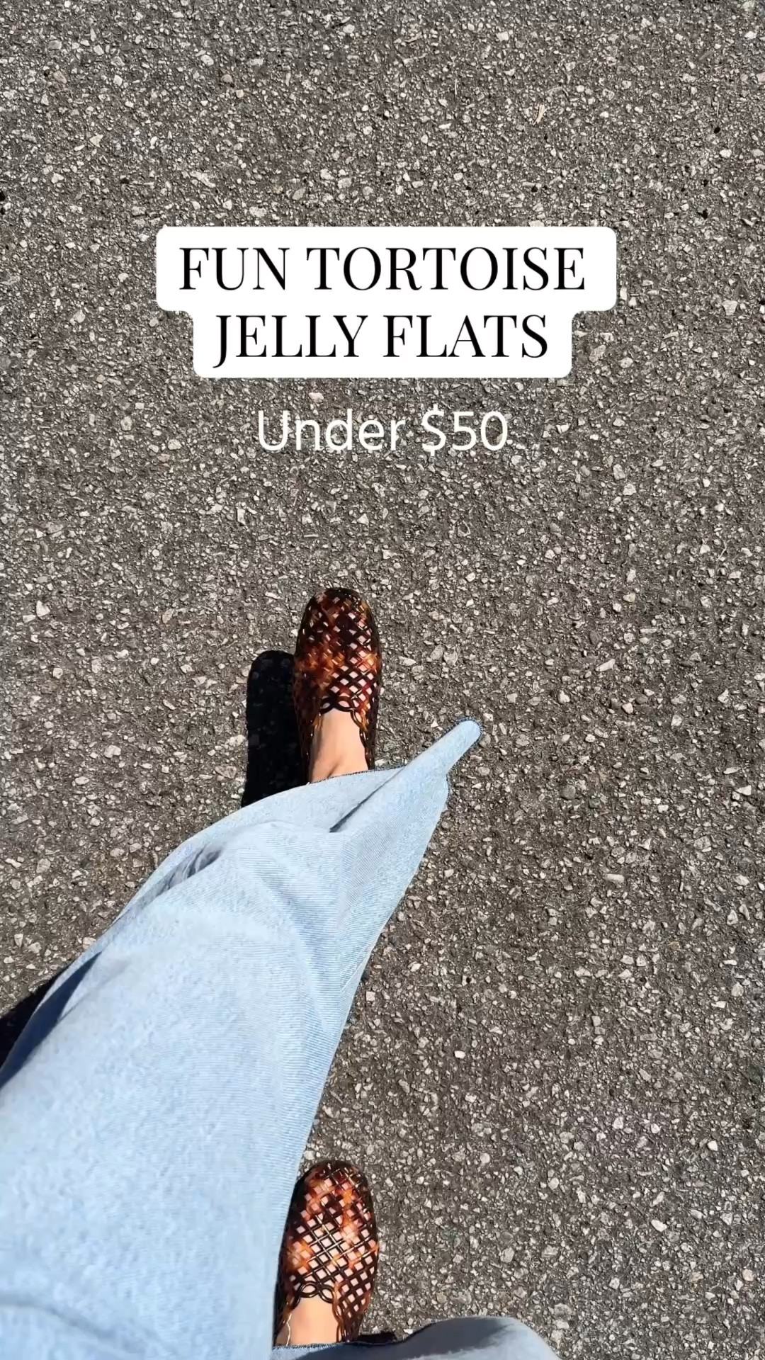 These tortoise jelly flats are fun and great for mom life 👏🏼 come in more colors & under $50. Run a half size big. I have the 5. 

Spring shoes, jelly flats, spring style 

#LTKPetite #LTKSeasonal #LTKmomlife