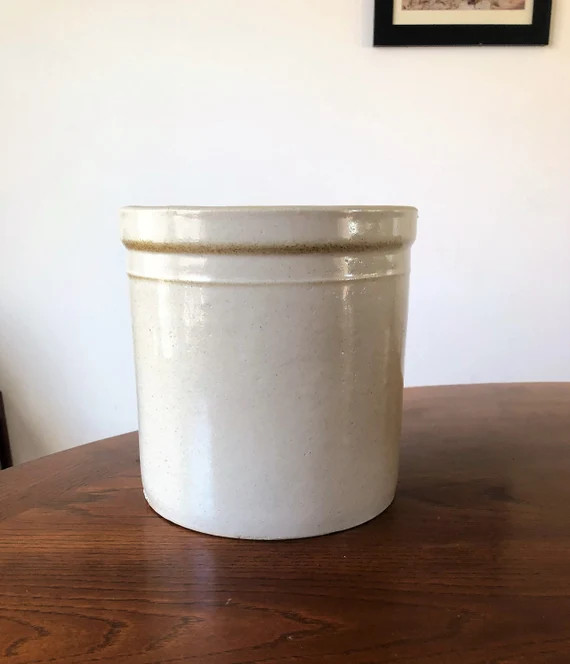 Large Vintage Stoneware Crock Vintage Utensil Crock Pottery | Etsy | Etsy (US)