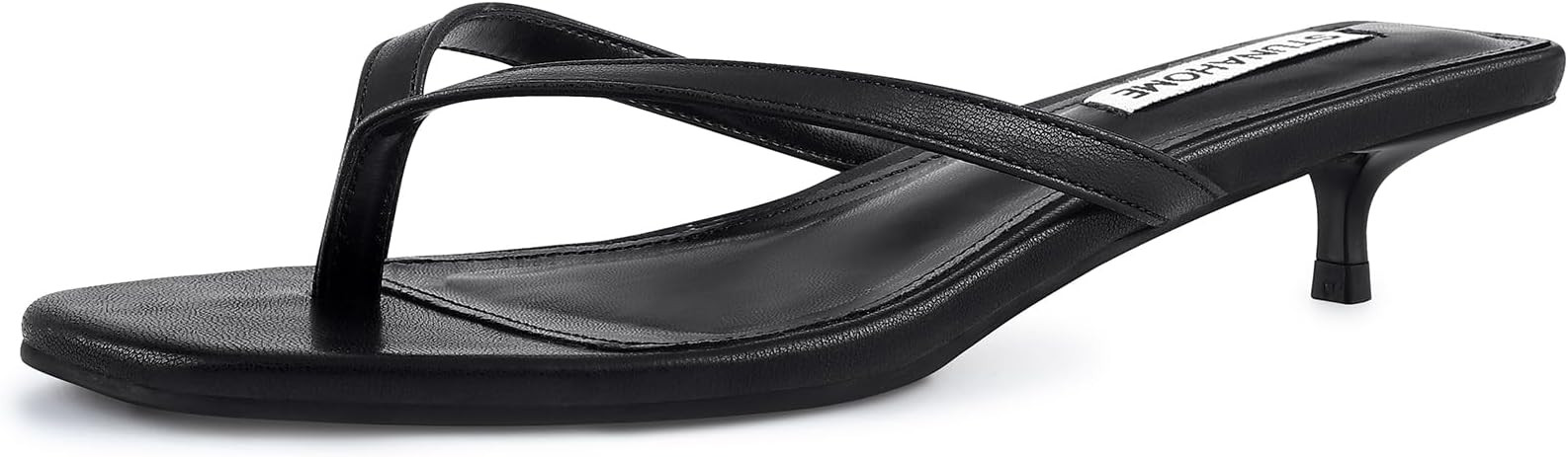 STUNAHOME Womens Kitten Heel Thong Sandals with Memory Foam Cute Flip Flop Heels for Women 1.4 In... | Amazon (US)