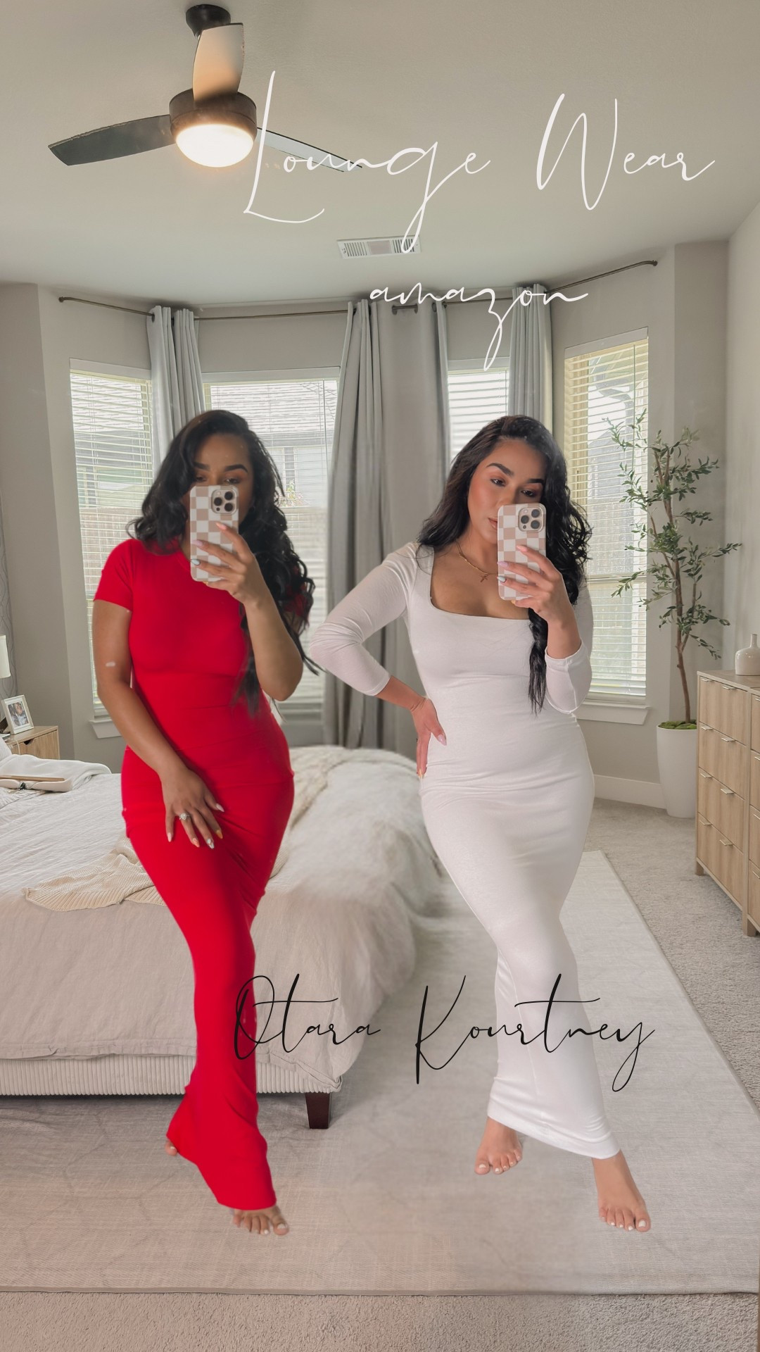 Lounge wear that feels luxurious! These items are perfect for around the house errand days and more. The red dress is tall girl friendly. 
I am 5ft 125 lbs and wearing a Small in both. I also have on breathable shapewear in a size small that really comfortable. 

#LTKStyleTip #LTKFindsUnder50 #LTKPetite