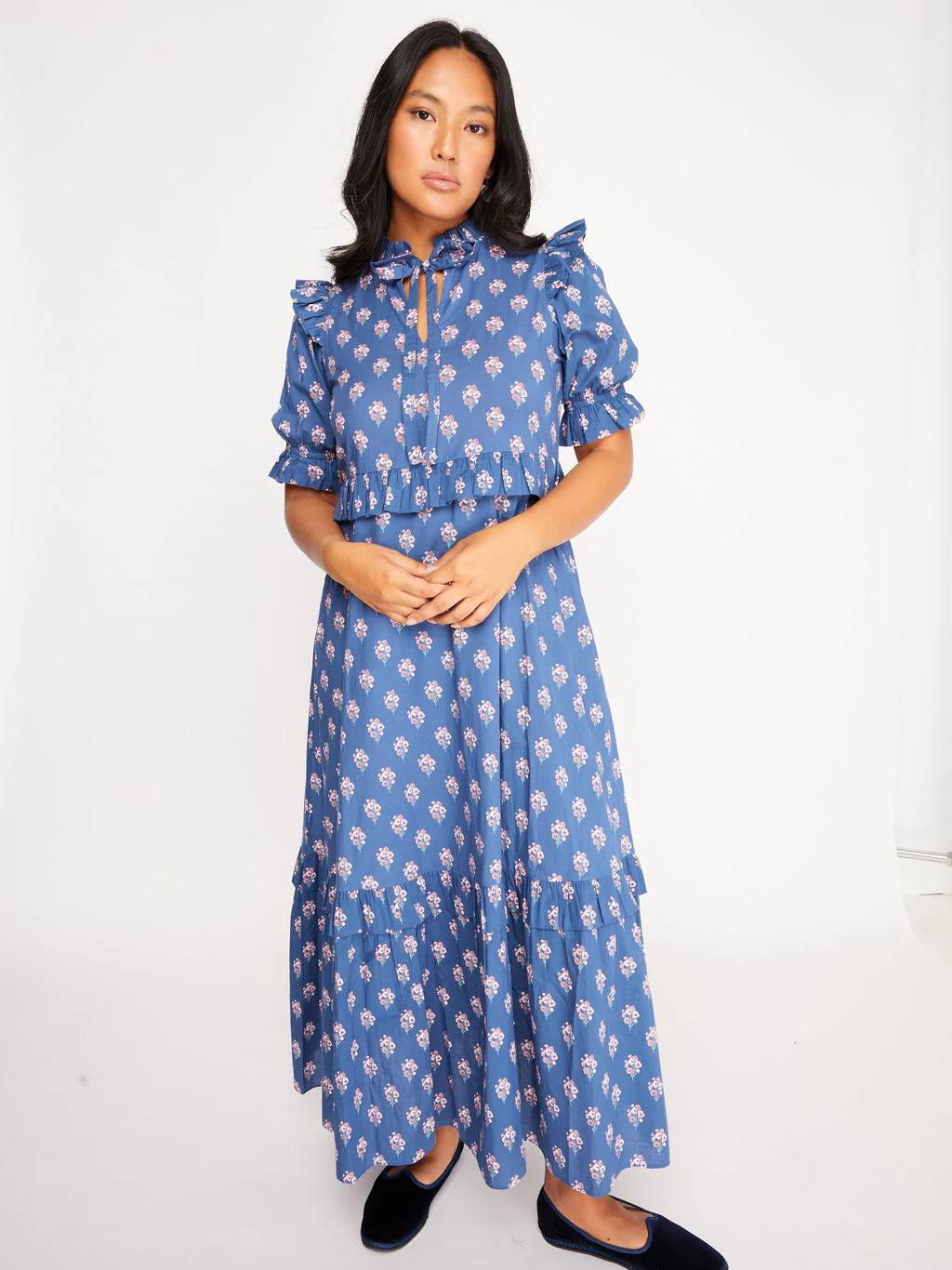 Olive Dress Vintage Floral | Ophelia & Indigo