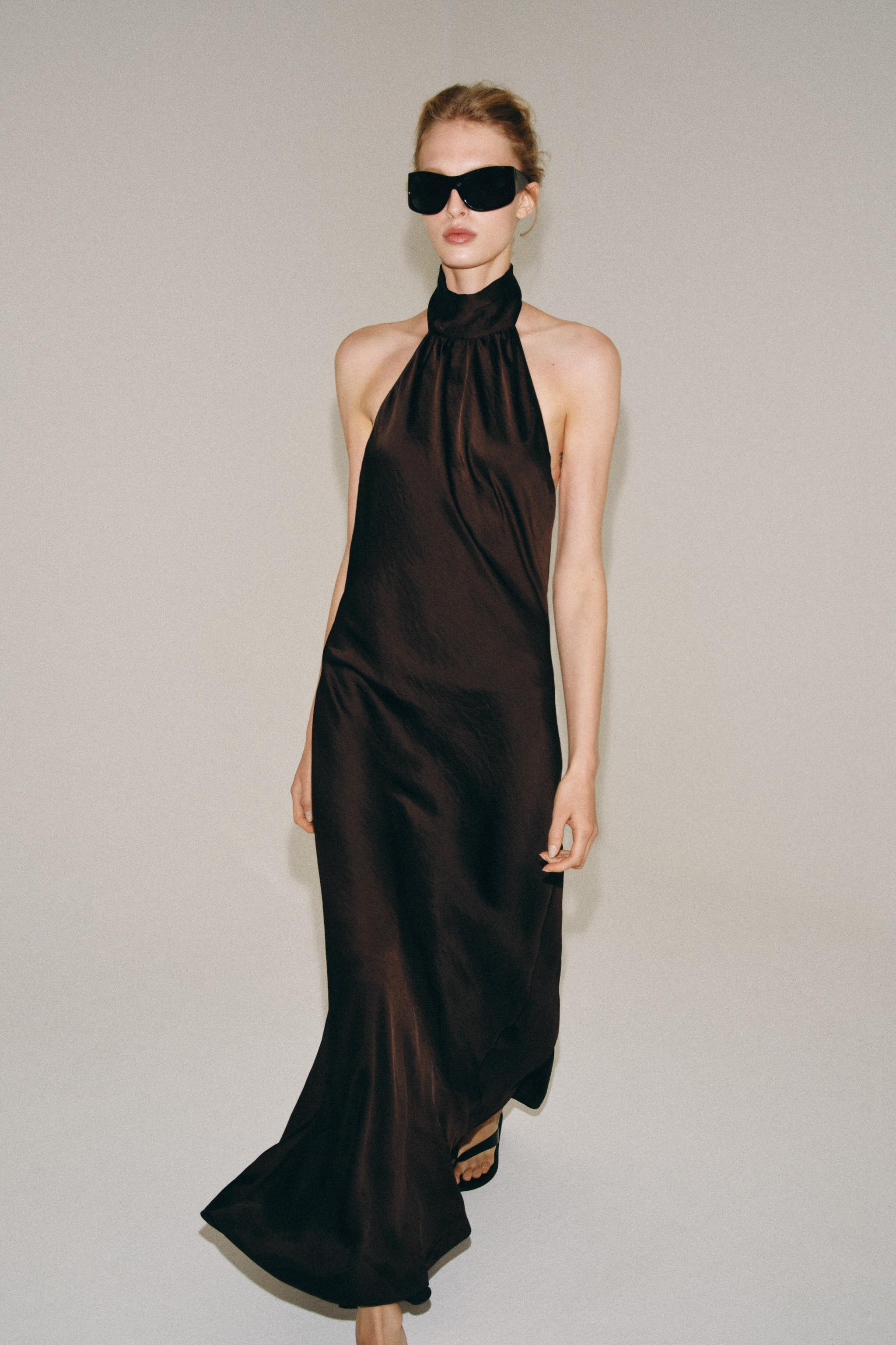 ZW COLLECTION HALTER NECK LONG DRESS | Zara US